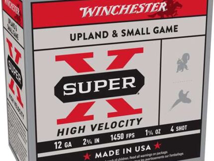 WINCHESTER 12 GA 2-3/4" #4 SUPER-X  HS HIGH VELOCITY 1-1/4 OZ 25 RD/BX 10 BX/CS
