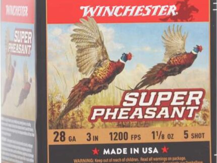 WINCHESTER 28 GA 1-1/8" #5 SUPER PHEASANT HV HB 1-1/8 OZ  25 RD/BX 10 BX/CS