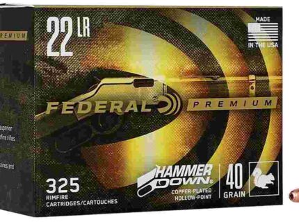 FEDERAL 22LR 40GR HAMMERDOWN COPPER PLATED LEAD HP 325 COUNT 325 RD/BX 10 BX/CS