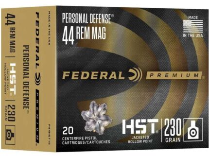 FEDERAL 44 REM MAG "TBD"GR HST JHP PERSONAL DEFENSE 20 RD/BX 10 BX/CS
