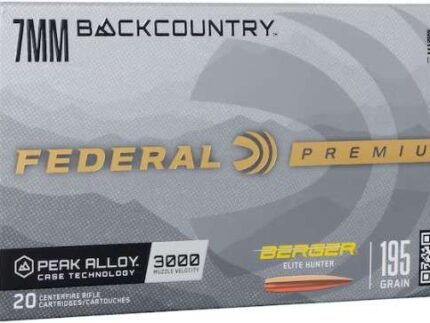 FEDERAL 7MM BACKCOUNTRY 195GR BERGER ELITE HUNTER 20RD/BX 10BX/CS