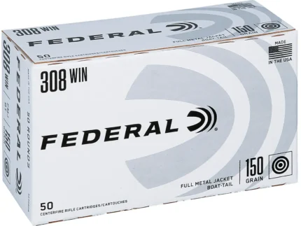 FEDERAL 308 WIN 150GR FMJ-BT 50RD/BX 5BX/CS