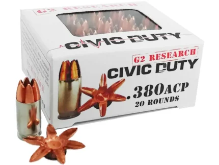 G2R CIVIC DUTY 380ACP 20RD BOX 25 BOXES PER CASE