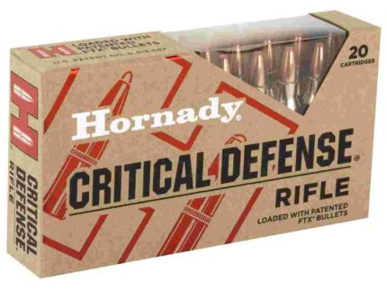 HORNADY CRITICAL DEFENSE 223 REM 55GR FTX 20RD BX 200RD CASE