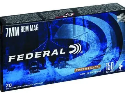 FEDERAL 7MM REM MAG 150GR POWER-SHOK SP 20 RD/BX 10 BX/CS