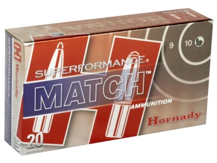 HORNADY SUPERFORMANCE MATCH 223 REM 75GR BTHP 20RD BX 200RD CASE