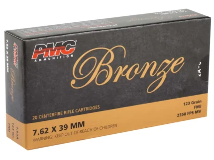 PMC 7.62 X 39 123GRS FMJ 20RD BX 500RD CASE