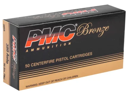 PMC BRONZE 380 AUTO 90GR FMJ 50RD BX 1000RD CASCE