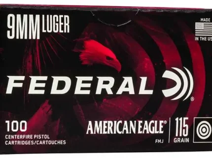 FEDERAL 9MM LUGER 115GR FMJ 100 RD 100 RD/BX 5 BX/CS