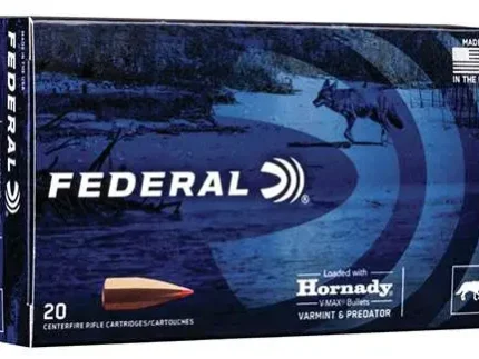 FEDERAL 204 RUGER 32GR HORNADY V-MAX 20 RD/BX 10 BX/CS