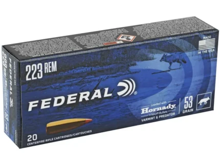 FEDERAL 223 REM 53GR HORNADY V-MAX 20 RD/BX 10 BX/CS