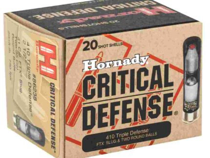 HORNADY CRITICAL DEFENSE 410 TRPL DFNS 2.5" SLUG 20RD BX 200RD CASE