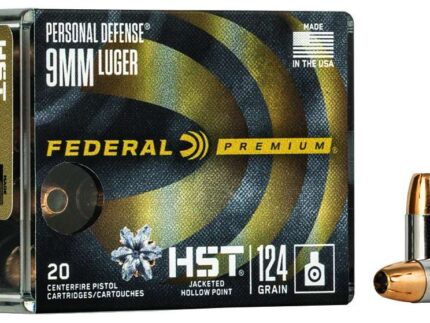 FEDERAL 9MM LUGER 124GR HST JHP 20 RD/BX 10 BX/CS