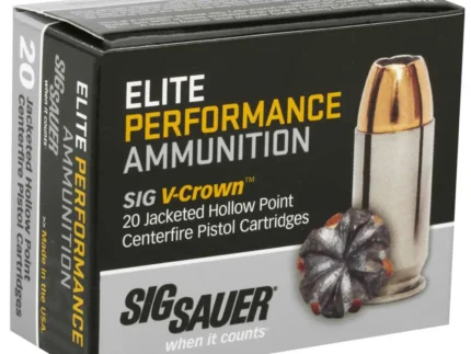 SIG SAUER V-CROWN 380ACP 90GR JHP 20RD BX 200RD CASE