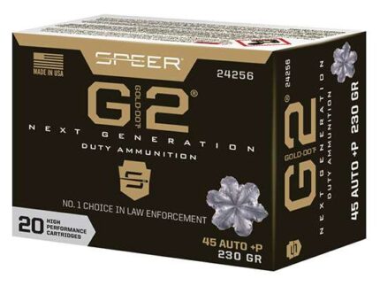 SPEER 45 AUTO +P 230GR GOLD DOT G2 20 RD/BX 10 BX/CS