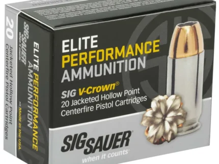 SIG SAUER ELITE V-CROWN 10MM 180GR JHP 20RD BX 200RD CASE