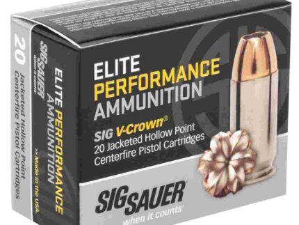 SIG SAUER V-CROWN 45ACP 185GR JHP 20RD BX 200RD CASE