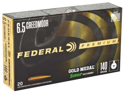 FEDERAL 6.5 CREEDMOOR 140GR GOLD MEDAL SIERRA MATCHKING 20 RD/BX 10 BX/CS
