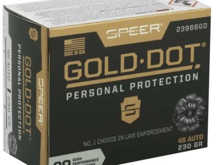 SPEER 45 AUTO 230 GR GDHP AMMO 20 RD/BX 10 BX/CS