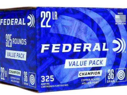 FEDERAL 22 LR CHAMPION PLATED HP 325 RD/BX 10 BX/CS