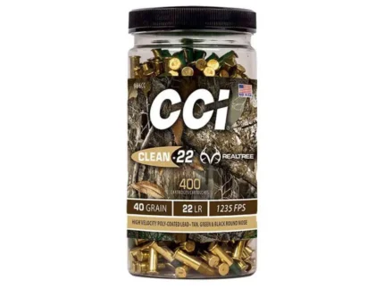 CCI 22LR HV TARGET CLEAN-22 REALTREE  40GR LRN 400CT BTL 400 RD/BX 8 BX/CS