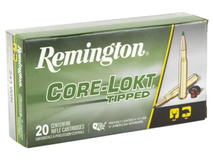 REMINGTON RT243WA 243 WIN 95GR CORE-LOKT TIPPED 20 RD/BX 10 BX/CS