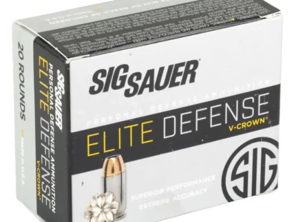 SIG SAUER ELITE V-CROWN JHP 10MM 200G NICKEL CASE