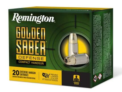 REMINGTON 357 MAG 125GR BJHP GOLDEN SABER DEFENSE 20 RD/BX 25 BX/CS