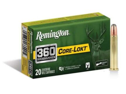 REMINGTON R360BH4 360 BUCKHAMMER 180GR CORE-LOKT SP 20 RD/BX 10 BX/CS