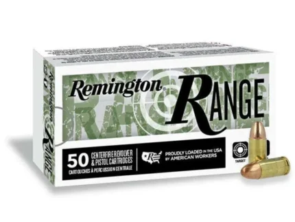 REMINGTON 9MM LUGER 124GR FMJ RANGE HANDGUN 50 RD/BX 20 BX/CS