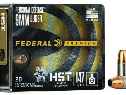 FEDERAL 9MM LUGER 147GR HST JHP 20 RD/BX 10 BX/CS