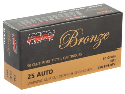 PMC 25 AUTO 50GR FMJ 50RD BX 1000RD CASE