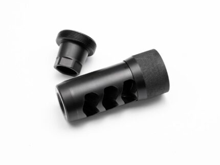 Area 419 Hellfire Self Timing Muzzle Brake 7mm/30cal Black Nitride 5/8-24