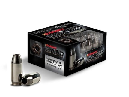 Barnes TAC-XPD Defense Handgun Ammunition 9mm Luger(+P) 115 gr XPD 1125 fps 20/box