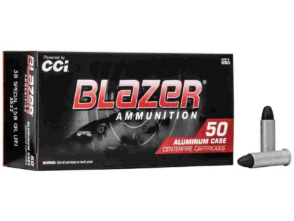 CCI Blazer Aluminum Handgun Ammunition .38 Spl 158 gr LRN 755 fps 50/box