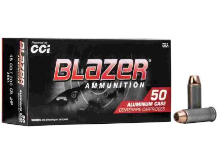 CCI Blazer Aluminum Handgun Ammunition .45 Colt 200 gr JHP 1000 fps 50/ct