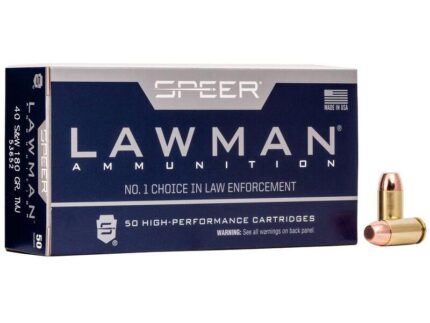 Speer Lawman Handgun Ammunition .40 S&W 180gr TMJ 1000 fps 50/ct
