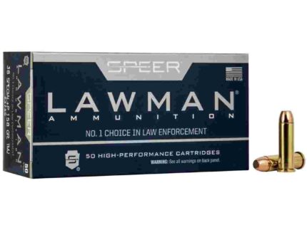 Speer Lawman Handgun Ammunition .38 Spl (+P) 158 gr TMJ 900 fps 50/box