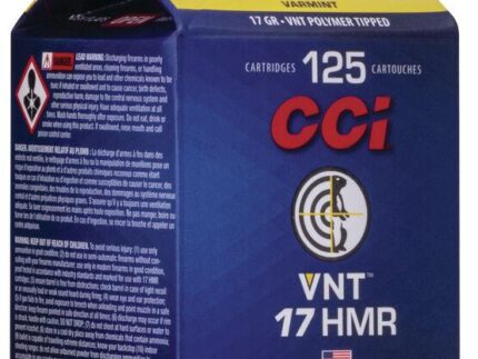 CCI Varmint Rimfire Ammunition .17 HMR 17gr VNT 2650 fps 125/ct
