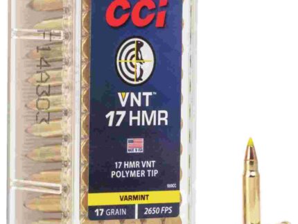 CCI Rimfire Ammunition .17 HMR 17gr VNT 2650 fps 50/ct