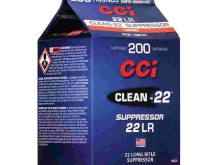 CCI Clean-22 Suppressor Rimfire Ammunition .22 LR 45 gr LRN 1000 fps 200/ct