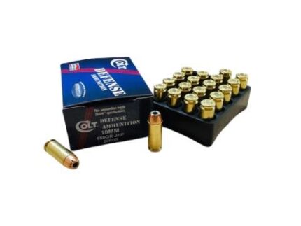 Double Tap Colt Defense Handgun Ammunition 10mm Auto 180gr JHP 1150 fps 20/ct