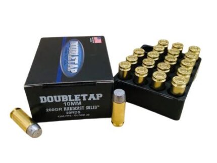 Double Tap Hardcast Solid Handgun Ammunition 10mm Auto 200gr HC 750 fps 20/ct