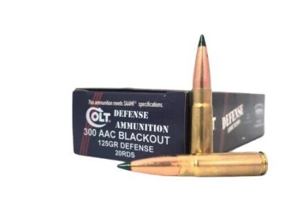 Double Tap Colt Defense Rifle Ammunition .300 AAC Blackout 125gr PT 2400 fps 20/ct