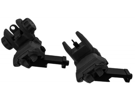 TacFire AR-15 45 Degree/Low Profile Pop Up Sights Black Polymer