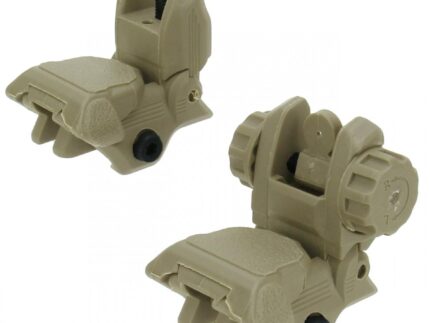 TacFire AR-15 45 Same Plane/Low Profile Pop Up Sights Tan