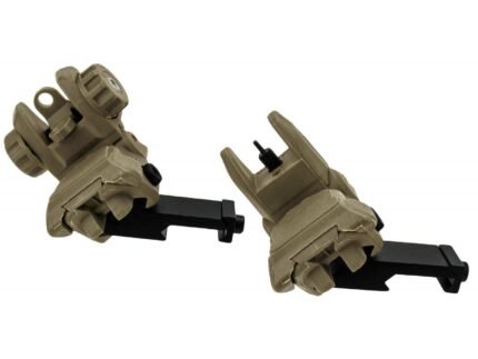 TacFire AR-15 45 Degree/Low Profile Pop Up Sights Tan