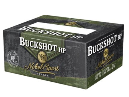 Noble Sport Plumbum Buckshot Shotshells 12 ga 2-3/4" 12 pellet 1290 fps #00 250/ct Case (25-10/ct Boxes)