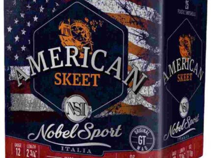 Nobel Sport Target American Trap Shotshells 12ga 2-3/4" 1-1/8oz 1200fps #9 25/ct