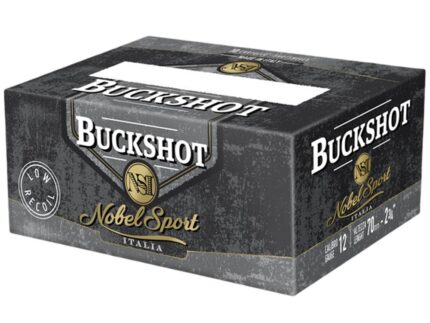 Noble Sport Buckshot Law Enforcement Shotshells 12ga 2-3/4" 9 pellet 1200 fps #00 250/ct Case (25-10/ct Boxes)
